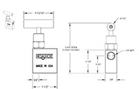 100 Series 1/2 in. Connection Size Mini Needle Valve with Hard Seat (102-FFAB)