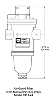 9313 Series Air-Guard Bronze Filter with Manual Drain